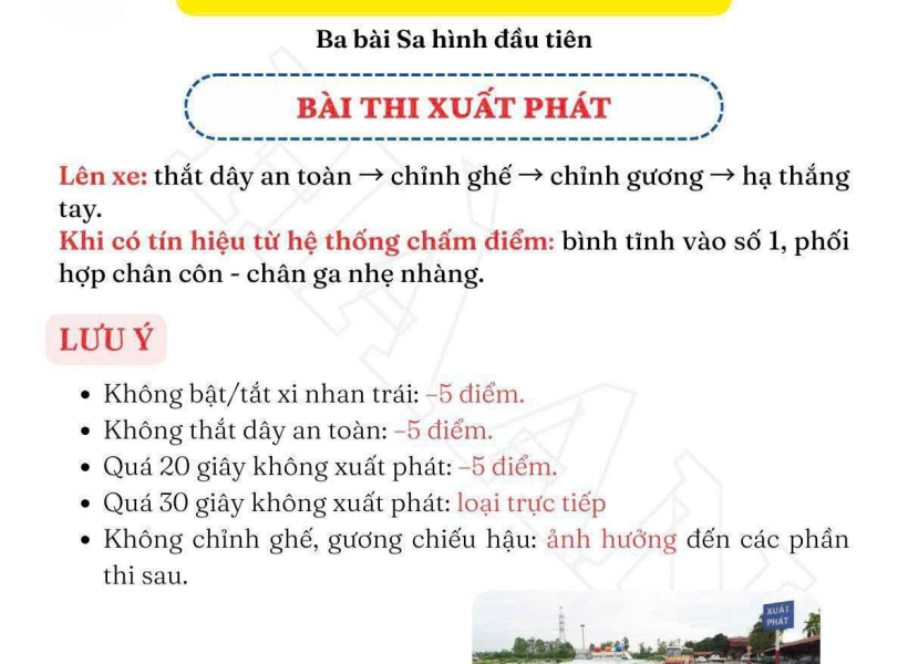 Những điều học viên phải nhớ trong 3 bài thi sa hình đầu tiên tránh bị mất điểm