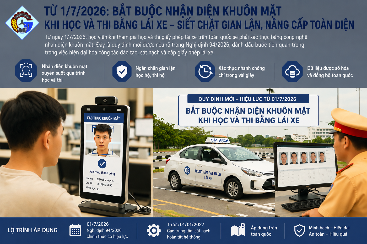 QUY ĐINH MỚI KHI HỌC LÁI XE